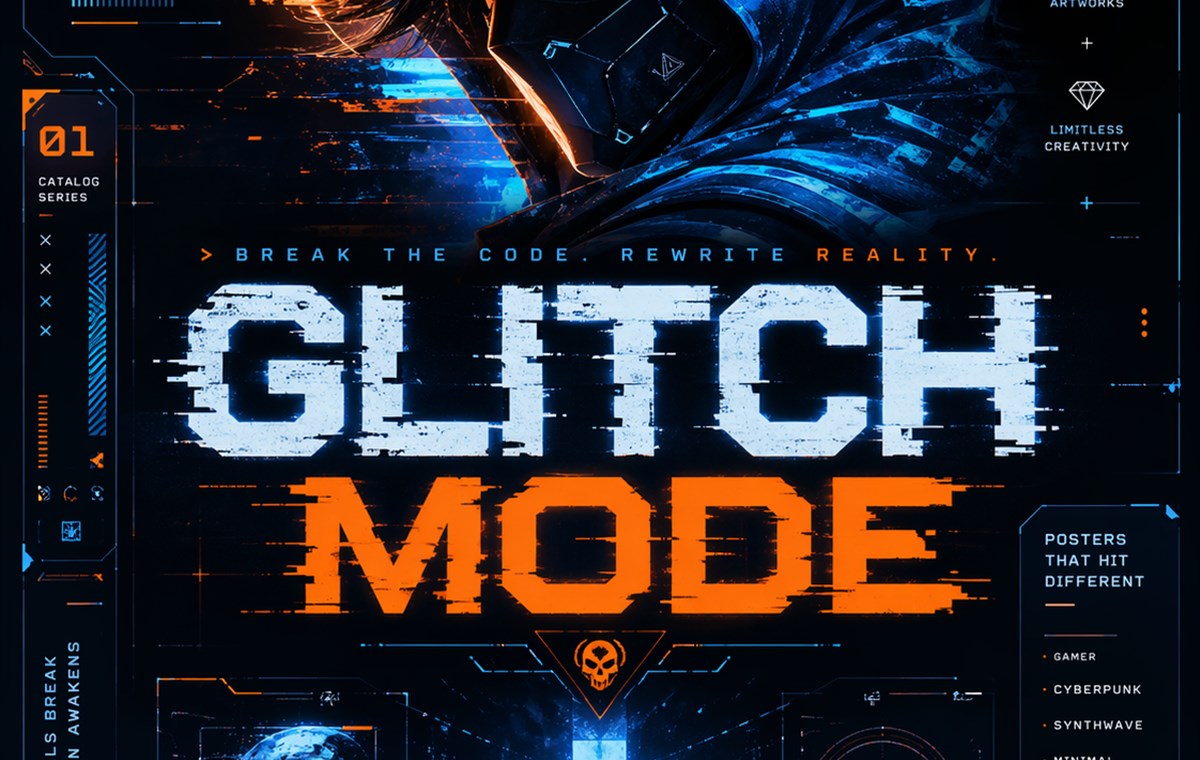 Capa da coleção Geek com HUD futurista e energia arcade