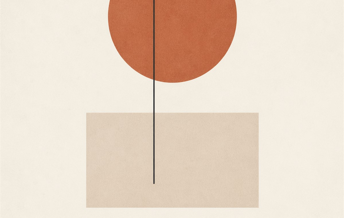 Capa da coleção Minimalista com formas geométricas e espaço negativo